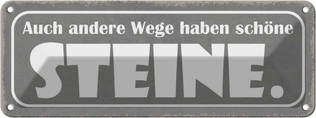 Blechschild 10x27 cm auch andere Wege haben Sterne Dekoration Spruch Zitat