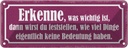 Blechschild 10x27 cm erkenne was wichtig ist dann Dekoration Spruch Zitat