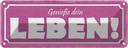 Blechschild 10x27 cm genieße dein Leben Dekoration Spruch Zitat