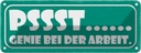 Blechschild 10x27 cm PSSST Genir bei der Arbeit Dekoration Spruch Zitat