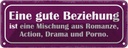 Blechschild 10x27 cm gute Beziehung ist Mischung aus Spruch Zitat
