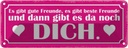 Blechschild 10x27 cm es gibt beste Freunde und DICH Dekoration Spruch Zitat