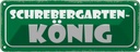 Blechschild 10x27 cm Schrebergarten König Grill Dekoration Spruch Zitat