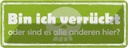 Blechschild 10x27 cm bin ich verrückt oder anderen Dekoration Spruch Zitat