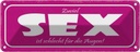 Blechschild 10x27 cm viel Sex ist schlecht für Augen Spruch Zitat