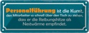 Blechschild 10x27 cm Personalführung ist die Kunst Dekoration Spruch Zitat