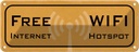 Blechschild 10x27 cm free Internet WIFI Hotspot Warnschild Hinweisschild Sicherheit Vorsicht