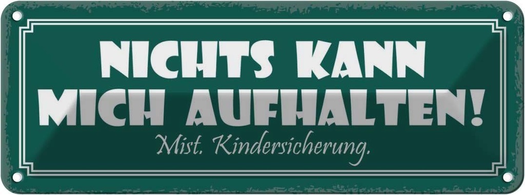 Blechschild 10x27 cm nichts kann mich aufhalten Dekoration Spruch Zitat