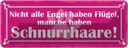Blechschild 10x27 cm Hund manche Engel Schnurrhaare Tier Haustier