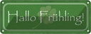 Blechschild 10x27 cm Hallo Frühling Essen Trinken