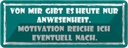 Blechschild 10x27 cm heute nur Anwesenheit Motivation Spruch Zitat