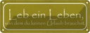 Blechschild 10x27 cm leb Leben keinen Urlaub brauchst Spruch Zitat
