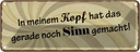 Blechschild 10x27 cm gerade hat das noch Sinn gemacht Spruch Zitat