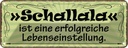 Blechschild 10x27 cm Schallala ist Lebenseinstellung Spruch Zitat