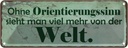 Blechschild 10x27 cm ohne Orientierungssinn sieht man Spruch Zitat