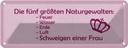Blechschild 10x27 cm Naturgewalten Schweigen der Frau Spruch Zitat
