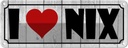 Blechschild 10x27 cm I love nix Herz Dekoration
