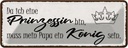 Blechschild 10x27 cm bin Prinzessin mein Papa König Spruch Zitat