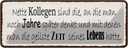 Blechschild 10x27 cm nette Kollegen sind die an Straße Stadt