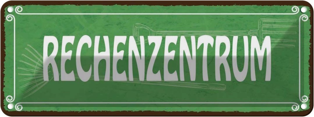 Blechschild 10x27 cm Rechenzentrum Gärtner Garten Spruch Zitat