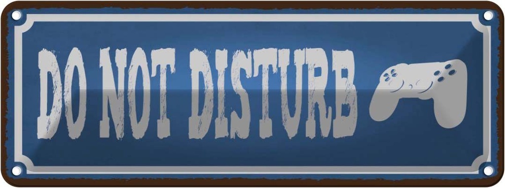 Blechschild 10x27 cm do not disturb nicht stören