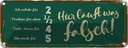 Blechschild 10x27 cm ich arbeite für 2 verdiene 1/2 Spruch Zitat