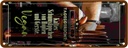 Blechschild 10x27 cm Tagesgericht Hopfen und Gerste Spruch Zitat