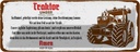 Blechschild 10x27 cm Traktor unser Amen Spruch Zitat