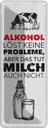 Blechschild 27x10 cm Alkohol löst keine Probleme Spruch Zitat