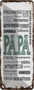 Blechschild 27x10 cm Papa Spielkamerad Beschützer Freund Spruch Zitat