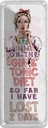 Blechschild 27x10 cm I`m on the Gin & Tonic Diet