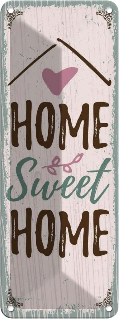 Blechschild 27x10 cm Home Sweet Home