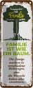 Blechschild 27x10 cm Familie ist wie ein Baum Spruch Zitat