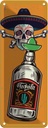 Blechschild 27x10 cm Totenkopf Tequila Alkohol