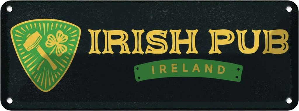 Blechschild 10x27 cm Ireland Irish pub Alkohol