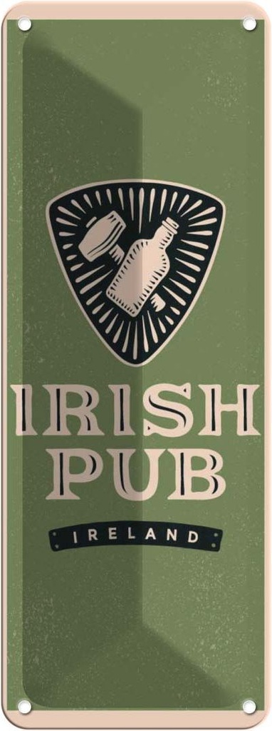 Blechschild 27x10 cm Ireland Irish pub Alkohol