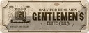 Blechschild 10x27 cm Whiskey Cigars elite club real men