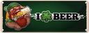 Blechschild 10x27 cm Alkohol i love Beer Bier