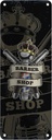 Blechschild 27x10 cm Barbershop Friseur Salon Haare