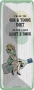 Blechschild 27x10 cm Pinup I´m on the Gin & Tonic Diet