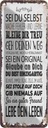 Blechschild 27x10 cm Sei du selbst mache Fehler lerne Spruch Zitat