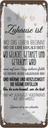 Blechschild 27x10 cm Zuhause ist wo das Leben beginnt Spruch Zitat