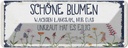 Blechschild 10x27 cm schöne Blumen wachsen langsam Spruch Zitat