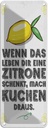 Blechschild 27x10 cm Wenn das Leben dir Zitrone schenkt Spruch Zitat