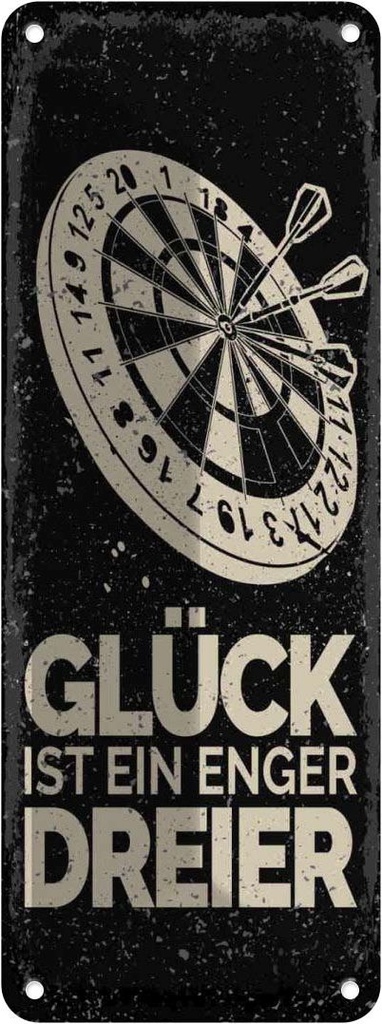 Blechschild 27x10 cm Sportart Dart is my DNA