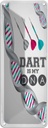 Blechschild 27x10 cm Dart Glück ist ein enger Dreier Spruch Zitat