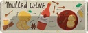 Blechschild 10x27 cm Mulled Wine Anise Honey Apple