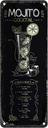 Blechschild 27x10 cm Mojito Cocktail Recipe