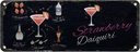 Blechschild 10x27 cm Strawberry Daiquiri Cocktail