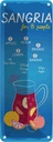 Blechschild 27x10 cm Sangria Recipe for 8 people